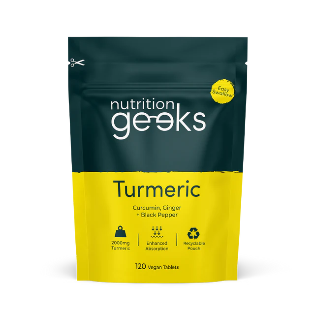 Turmeric 2000mg with Black Pepper & Ginger Tablets | Nutrition Geeks